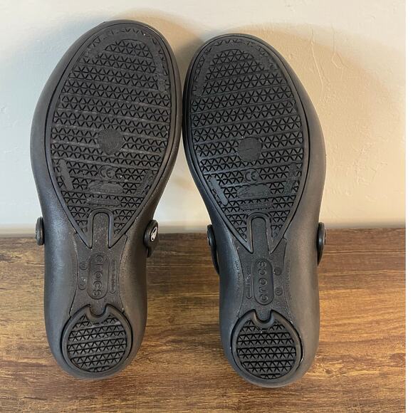 Crocs Alice Work Mary Jane Flats Black Women’s Size 7 Slip Resistant Comfort - Picture 3 of 15